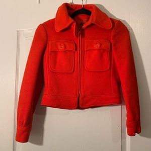 Calvin Klein red mod wool cropped jacket